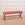 In Stock Tent Bench with Red Leather Upholstered Cushion, 53"L