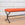 In Stock Tent Bench with Red Leather Upholstered Cushion, 53"L