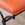 In Stock Tent Bench with Red Leather Upholstered Cushion, 53"L